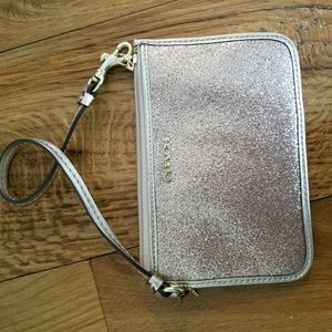 Gold Coach Wristlet